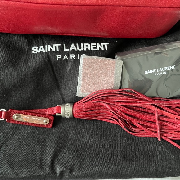 Saint Laurent Red Small Monogram Lou Camera Bag YSL - Picture 2 of 10